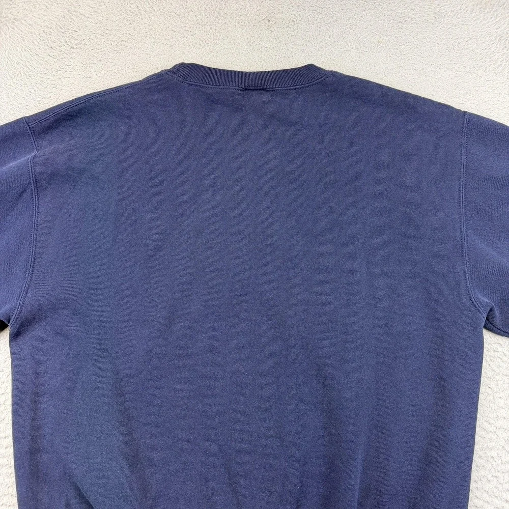 Vintage Russell Athletic Sweatshirt Mens Medium Blue Lombardi Co Embroidered 90s